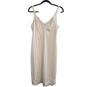 Vintage Y2K Ivory Lace Babydoll Slip Nightgown Size 36 Romantic Lingerie USA